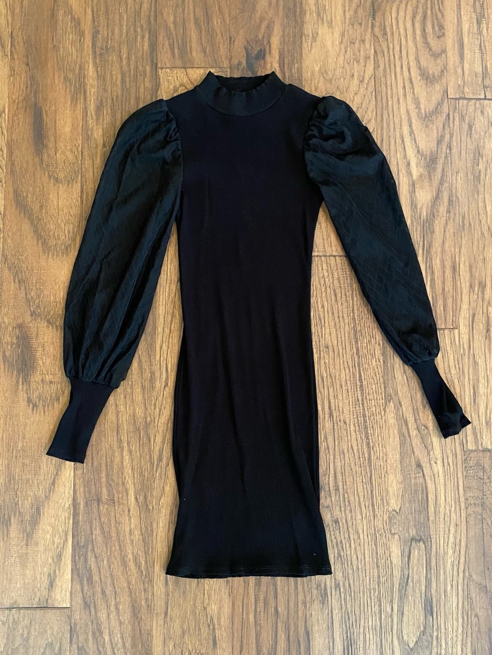 Bodycon LBD with Sheer sleeves